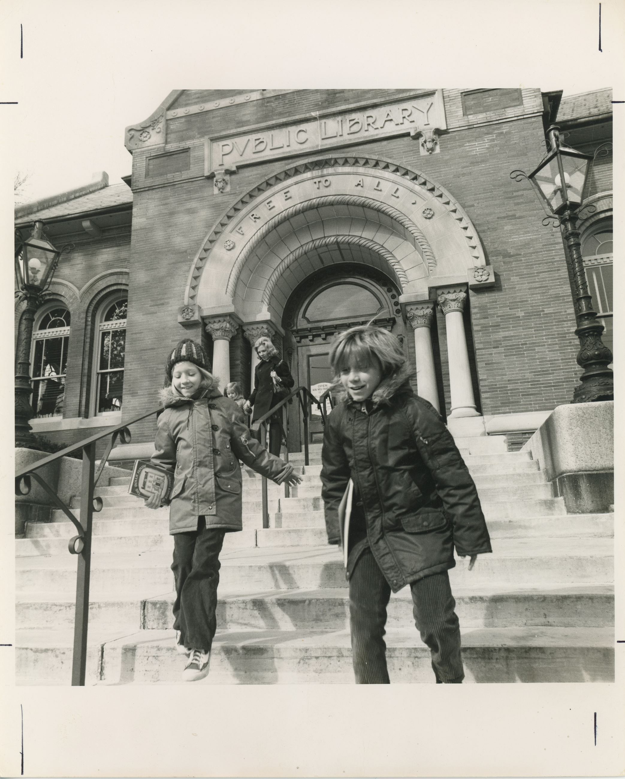 Library Exterior Kids Stairs