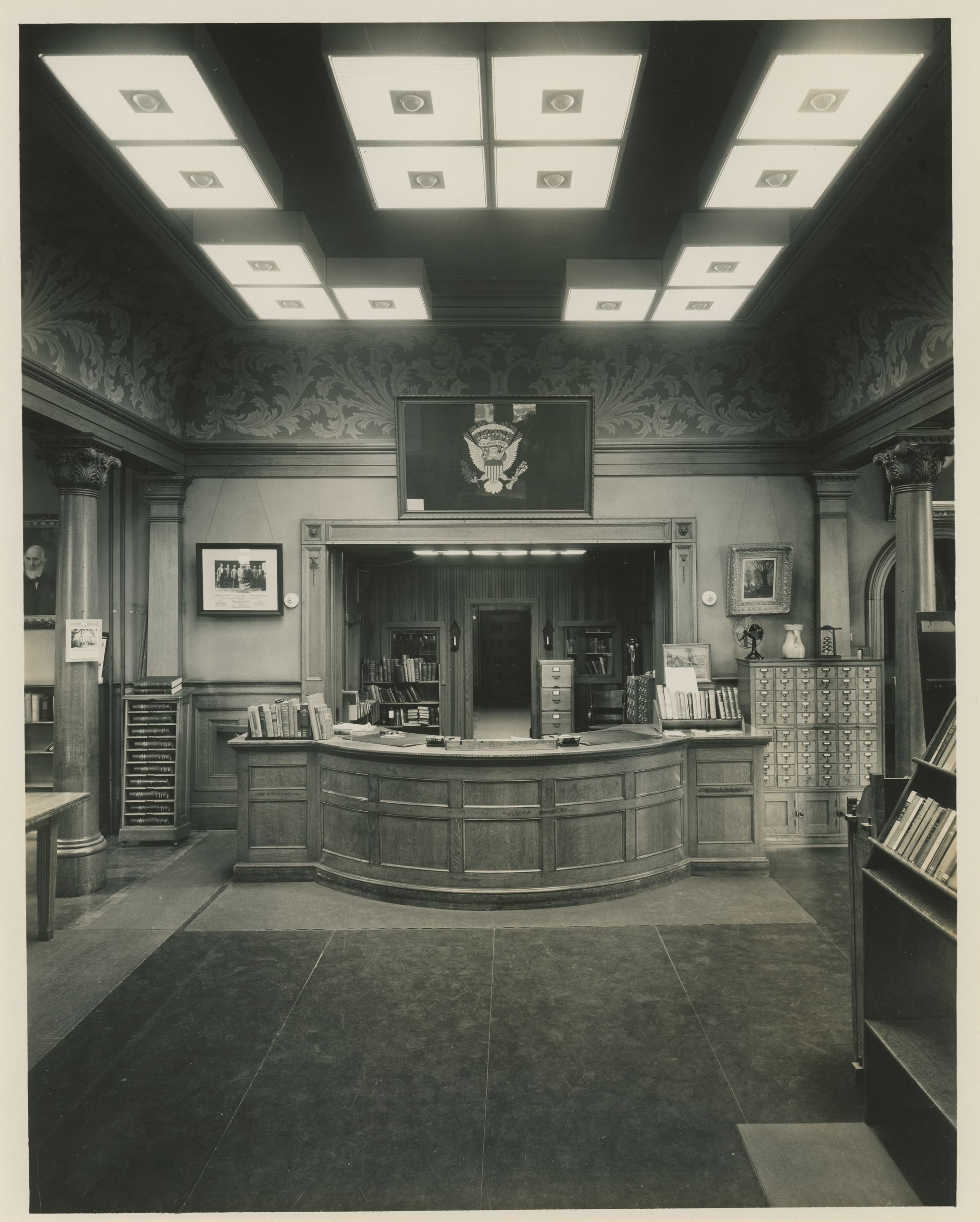 Library Interior Circulation Desk